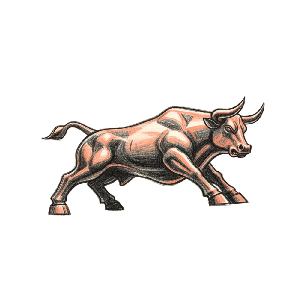 Stylised illustration of the iconic Birmingham Bullring Bull